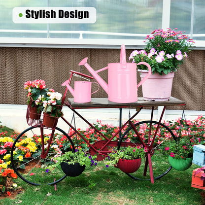 Lechloris Metal Watering Can (1 Gallon) for Outdoor&Indoor Plants with Free Small Watering can for Kids, Plant Watering Can with Removable spout, Perfect for Garden Flower, Houseplants, Pink