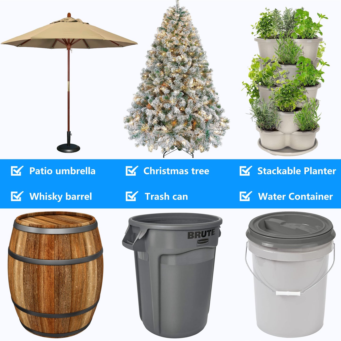 CASIMR Plant Stand with Wheels, 2 Pack Adjustable 15-20" Heavy Duty Plant Caddy with Casters, Indoor Outdoor Large Potted Planter Cart Dolly, Rolling Plant Stand for Flower Pot, 440lb Capacity