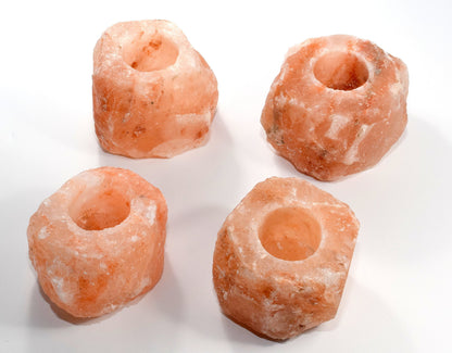 Large Pink Himalayan Salt Rock Tea Light/Candle Holder Natural Crystal Mineral Specimen w/One Hole - 1PC