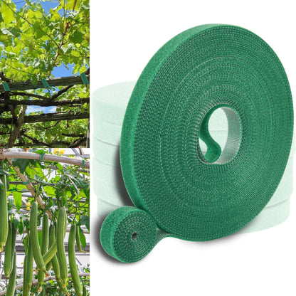 BZHYZKX Plant Tape for Climbing Plants, 6 Rolls, 196 Ft x 1/2 Inch, Reusable Adjustable Green Garden Tape for Plants, Soft Plant Ties for Outdoor Indoor Plants