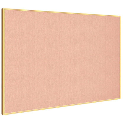 Bulletin Board 30 x 20 inches, Aluminum Framed Fabric Cork Board with 10 Push Pins (Blush Coral, 30 x 20 inches)