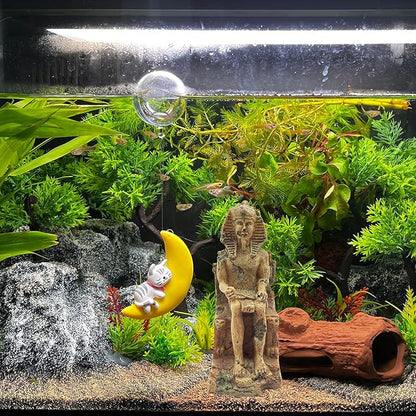 M2cbridge Aquarium Decor Castle Shipwreck Ornament Underwater Landscape(Egyptian Pharaohs)