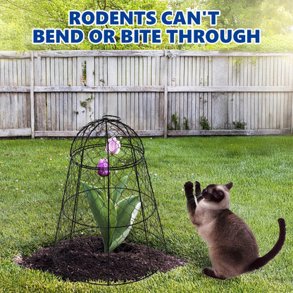 Tcomhk Garden Cloches for Plants - Set of 6 Chicken Wire Plant Cages and Plant Protectors from Animals, 17.7" H x 12.8" D, Outdoor Vegetable and Flower Cages, Sapbontchi Chicken Wire Cloche