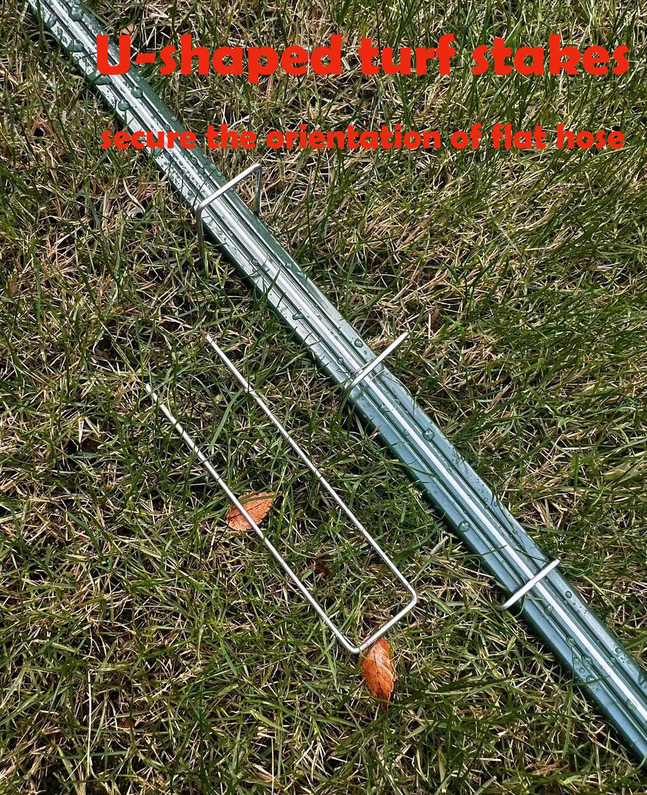 Watoo 2026 Sprinkler Hose & Soaker Hose for Yard - 25 FT Reinforced Flat Garden Hose with Holes, Heavy Duty No-Kink Lawn Irrigation Hose (Includes Stakes, High Pressure Spray)