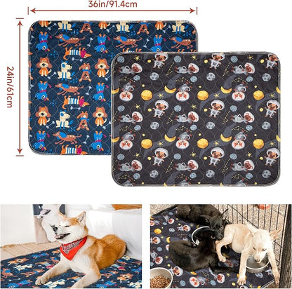 Paw Legend Washable Reusable Dog Pee Pads Super Absorbent (2 Pack) - Washable Reusable Puppy Training Pads | Quality Travel Pee Pads for Dogs | Absorbent and Odor Controlling