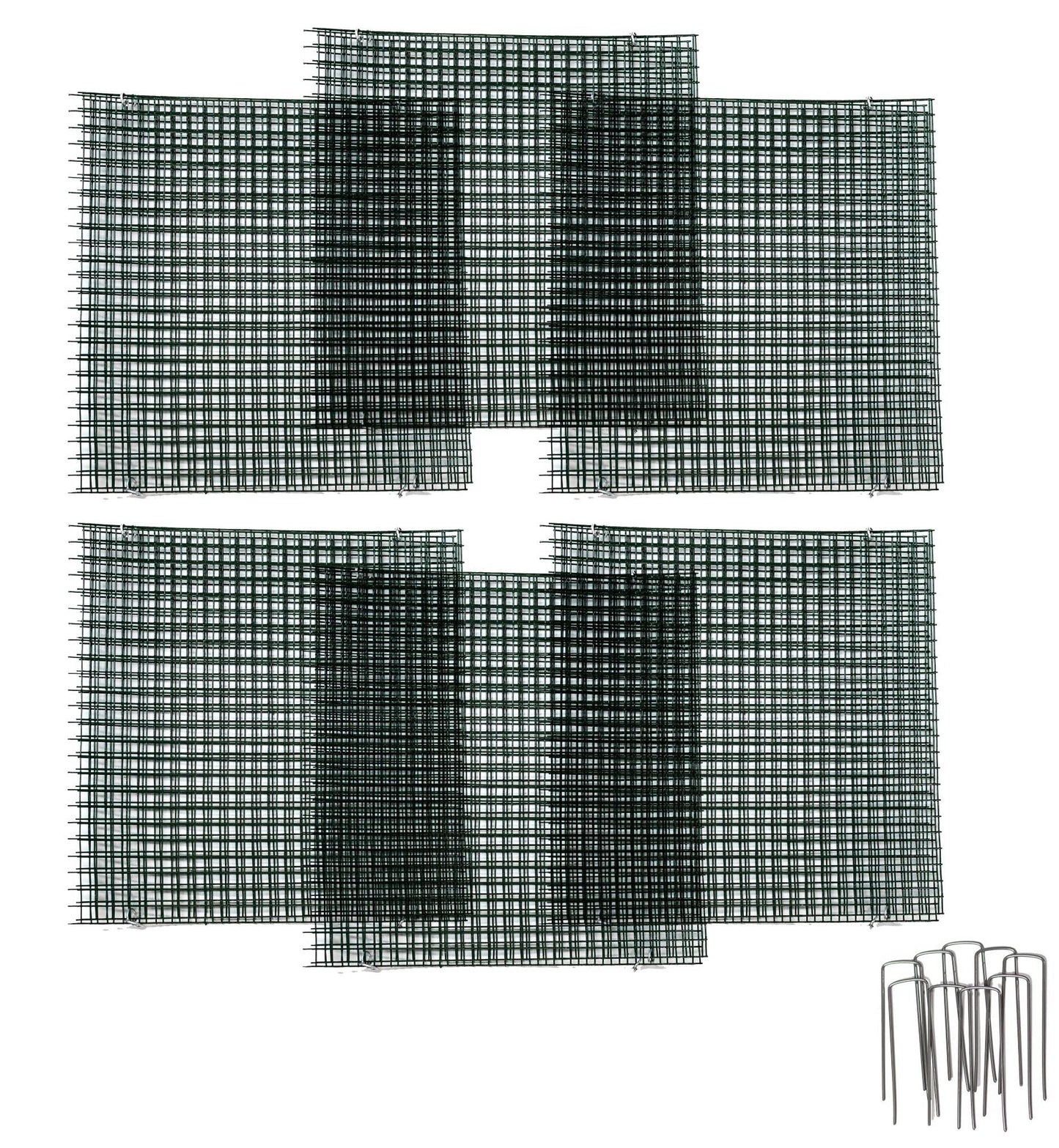 6 New Small Wire Plant Protectors, 12" Square, 12" high (Vinyl Coated Rust Resistant Wire)