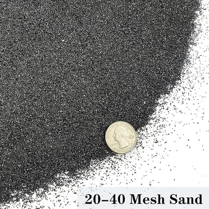 YISZM Aquarium Sand, 20lbs Black Fish Tank Sand, Aquarium Gravel Substrate for Aquascaping, Vivariums, Terrariums, Plants and Crafts