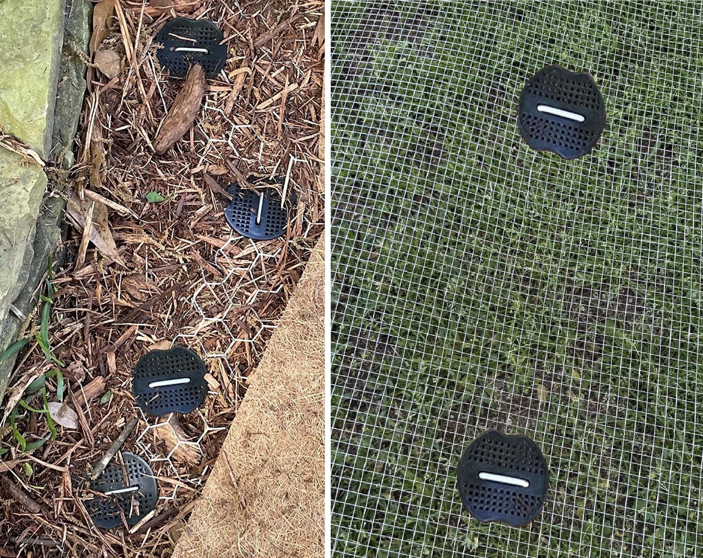 4 Inch 50 PCS Galvanized Landscape Staples with 50 PCS Gasket, Landscape Fabric Pins Stakes Lawn Ground Cover Graden Staples Spikes Weed Barrier Stakes