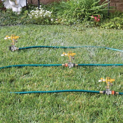 Hourleey 6 Pack 1/2 inch Zinc Alloy Lawn Sprinkler Spike Base, Water Flow Thru Sprinkler for Yard, Lawn, Garden and Grass Irrigation