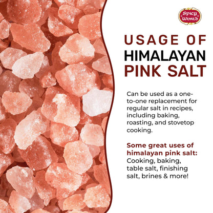 Himalayan Pink Salt Coarse Grain 7LB Jar - Pure & Natural | Mineral-Rich | Ideal for Grinder Refills, Cooking & Seasoning - By Spicy World