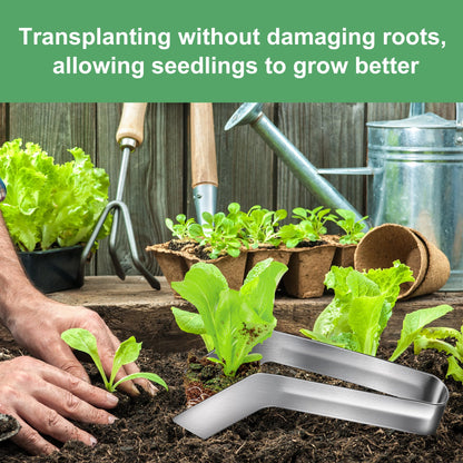 2 Pcs Seedling Transplant Tongs- 8.7 Inch Stainless Steel Gardening Plants Transplant Tongs- Seedling Remove Transplant Pliers for Reducing Root Damage