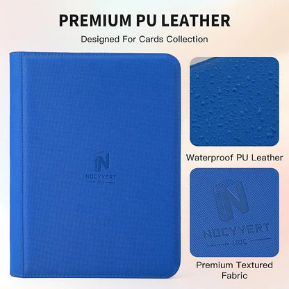 Trading Card Binder, Premium 9 Pocket 540 Double Sided Pocket Collection Binder, Card Album for TCG Card Holder for Game Card, Sports Card, Yugioh, MTG etc (Blue)