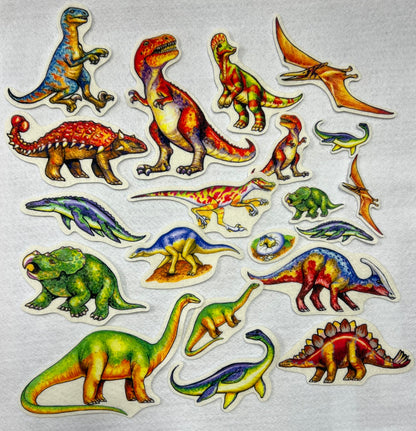 20 Piece Dinosaurs Felt Figures Set for Flannel/Felt Board Playboard Story Time Precut
