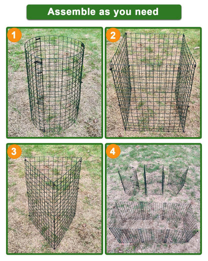 24Pcs Plant Protectors from Animals - Plant Cages for Outdoor Plants 11.8"x15.8" Metal Mesh Garden Protector for Flowers, Vegetables, to Stop Rabbits, Chickens and Squirrels