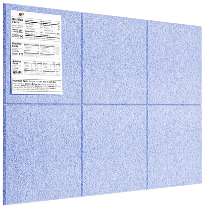 MaxGear Large Cork Board for Wall 36" x 24", Light Blue Bulletin Board, 6 Pack Felt Wall Tiles with Pushpins, Cork Boards for Office Pin Board Tack Board Cork Boards