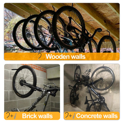 KURUI 9 in Mountain Bike Hooks for Garage Ceiling, Heavy Duty Bicycle Hangers for Hanging, Large Screw Hooks for Garage Ceiling Wall, No Drill Ceiling Hooks for Hanging Outdoor String Lights Plants