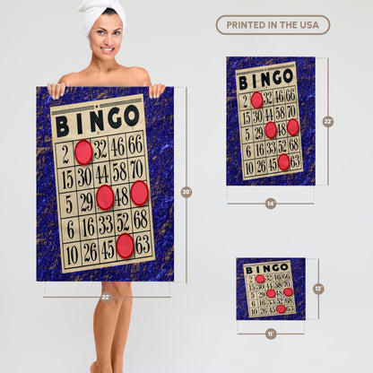 3D Rose TWL_238273_1 Playing Bingo Towel, 15" x 22"