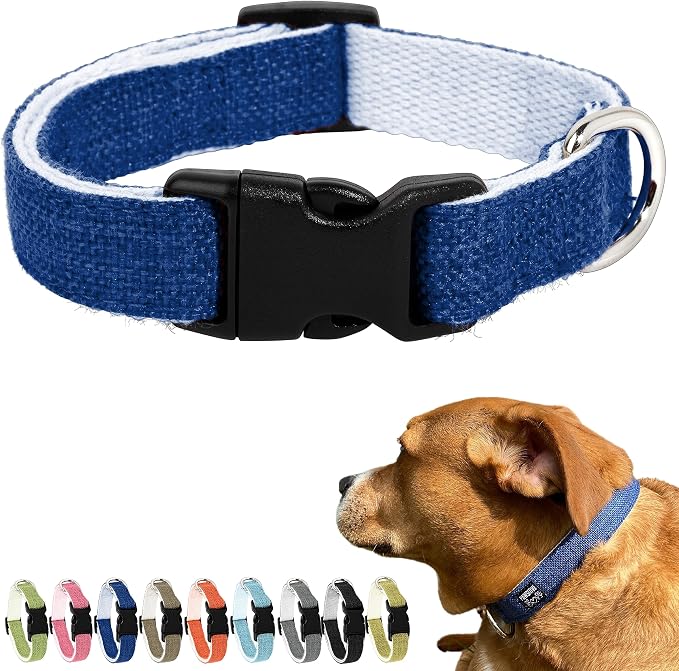 Hypoallergenic Dog Collar - Great for Sensitive Skin, Soft Collar for Dogs, Soft Organic & Earth Friendly (Small)