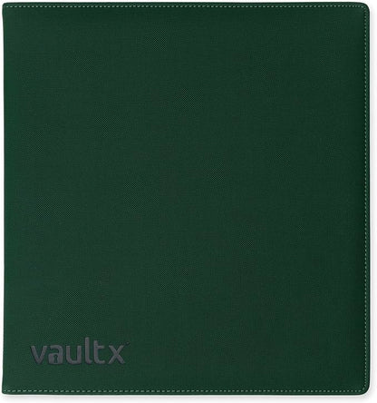 Vault X Slim Ring Binder, 540 Cards, fits 9 Pocket Pages, Exo-Tec Material, 3 D-Ring Folder, for Trading Cards (Green)