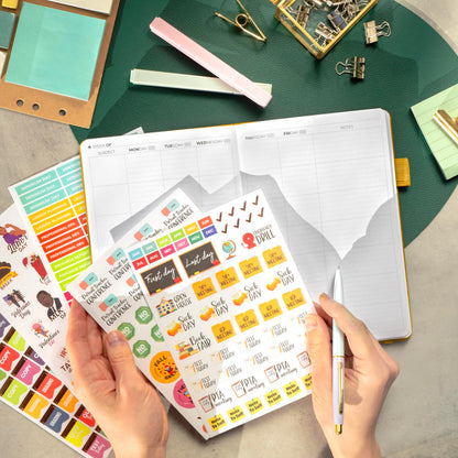 Clever Fox Teacher Planner – School Year Planner with Calendars & Lesson Plans – Teacher Plan Book for Classroom & Homeschool Organization - Undated, A5 Size, Hardcover (Amber Yellow)