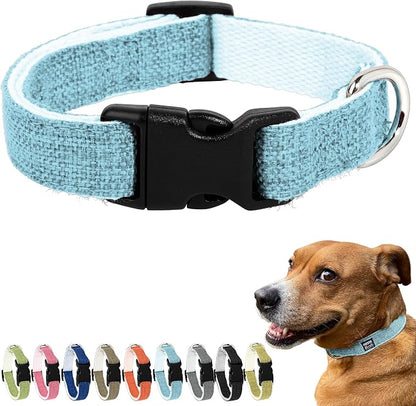 Hypoallergenic Dog Collar - Great for Sensitive Skin, Soft Collar for Dogs, Soft Organic & Earth Friendly (X-Large, Light Blue)