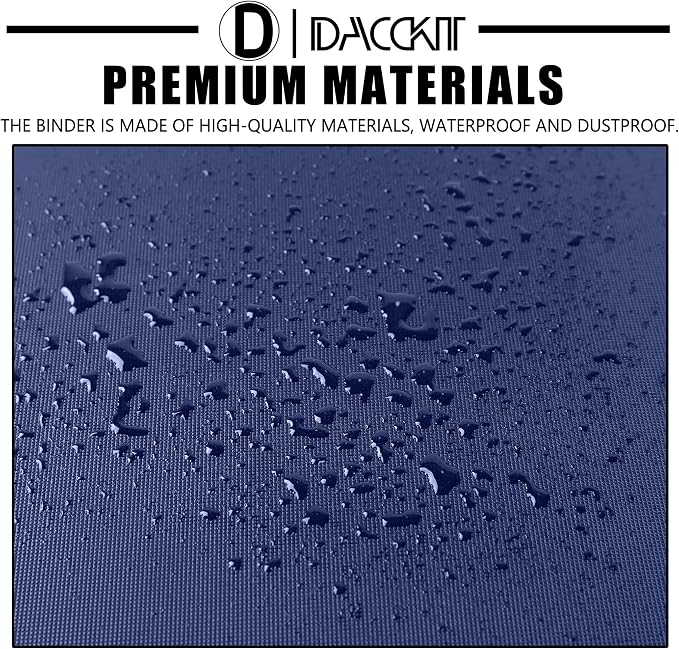 D DACCKIT Card Binder 16 Pocket - Fits 1024 Cards，Premium 4X4 Ringless Card Album with Sleeves for Trading Cards & Sports Cards（Model A，Navy Blue）