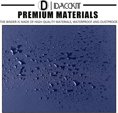 D DACCKIT Card Binder 16 Pocket - Fits 1024 Cards，Premium 4X4 Ringless Card Album with Sleeves for Trading Cards & Sports Cards（Model A，Navy Blue）