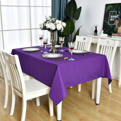 KAIPHO Purple Rectangle Tablecloth Waterproof Stain Resistant Wrinkle Free Table Cloth 210GSM Polyester Wipeable Table Cover for Party, Banquet, Indoor and Outdoor - Rectangular/Oblong, 60 x 84 inch