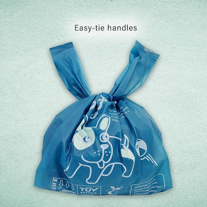 Home Compostable Dog Poop Bags with Handles, Extra Thick Leak-Proof Dog Waste Bags, Unscented & Eco-Friendly, 9 x 13 inch (16 inch w/Handles), 84 Count