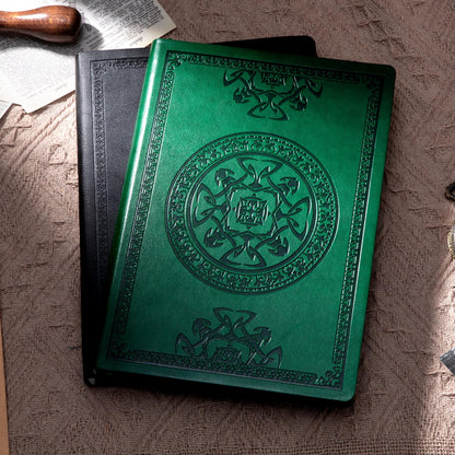 CAGIE Lined Journal for Men Soft Cover Notebook Leather Journals for Writing, 180 Lay Flat Vintage Mens Journal Personal Diary, 5.7'' X 8.3'', Dark Green