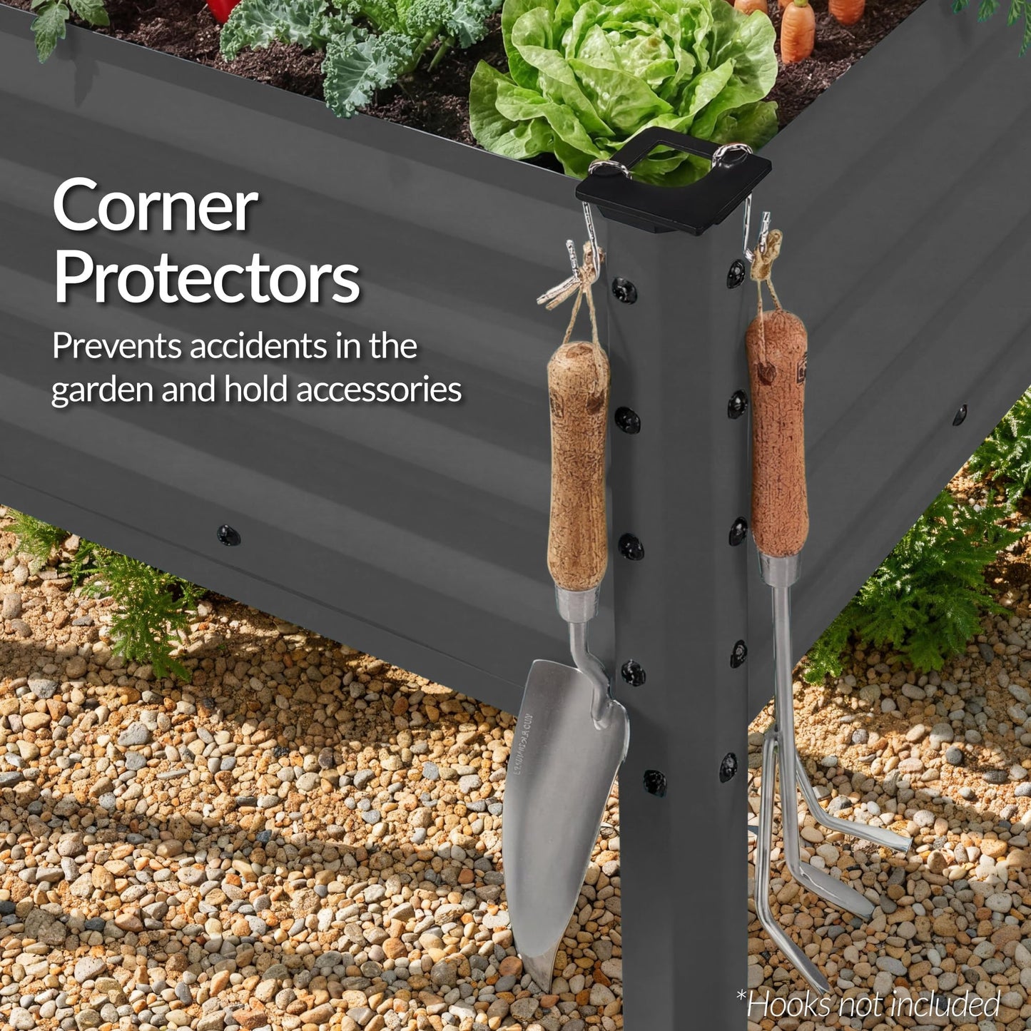 Best Choice Products 72x24x30in Non Toxic Galvanized Raised Garden Bed, Metal Elevated Planter Box, Vegetable Garden, 100% Non Toxic Materials - Charcoal
