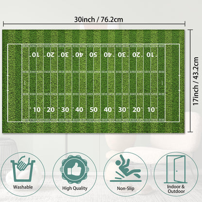 Front Door Mat, American Football Field Indoor Outdoor Entrance, Welcome Mats, Non-Slip Door Mats, Low Profile Front Door Mat,Entryway Mat for Porch Patio 17''x30''