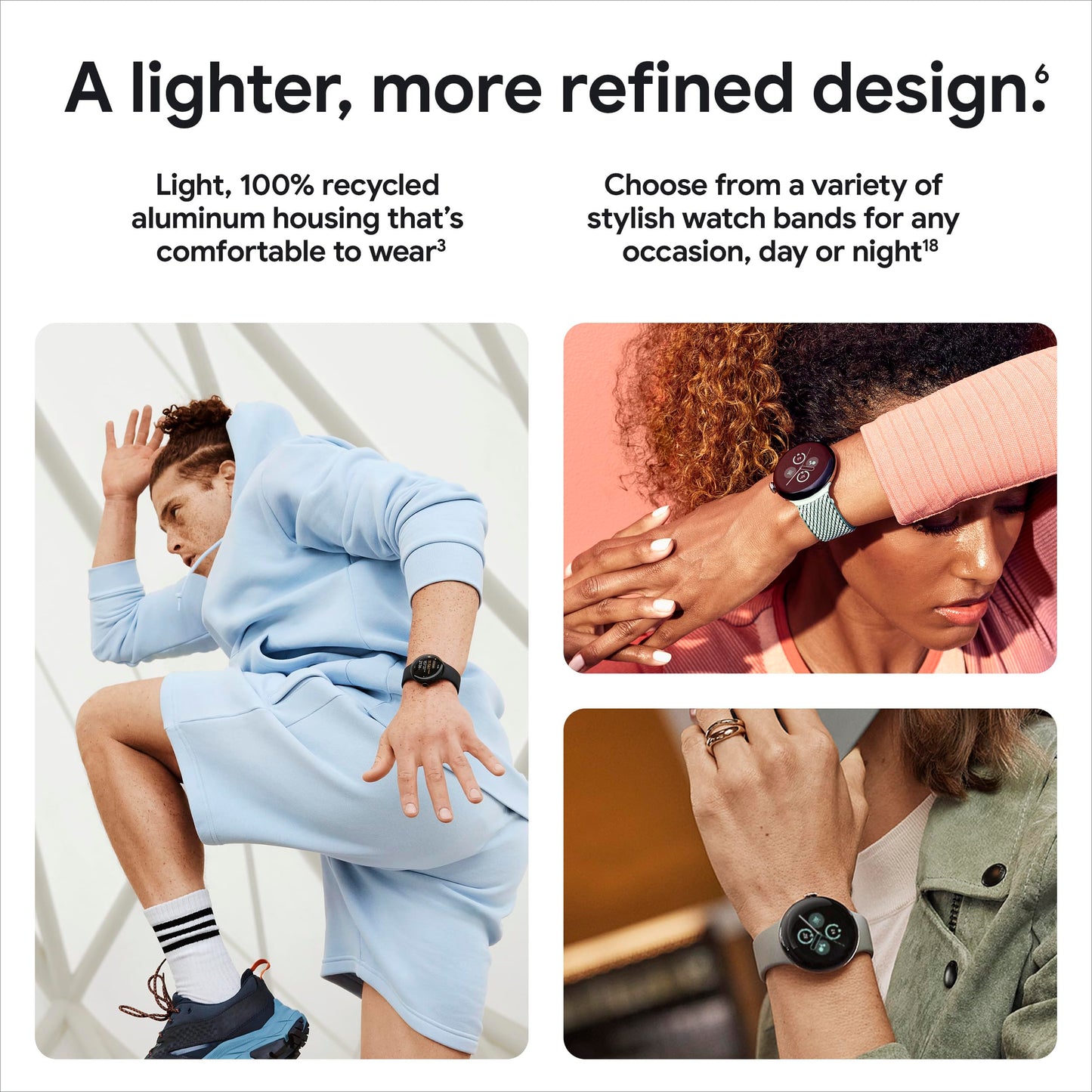 Google Pixel Watch 2 (Previous Model) with the Best of Fitbit - Heart Rate Tracking, Stress Management, Safety Features - Android Smartwatch - Matte Black Aluminum Case - Obsidian Active Band - WI-FI