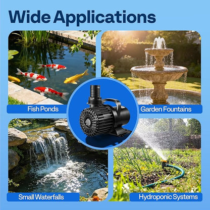 VIVOHOME Electric 620W 9000GPH Submersible Water Pump for Koi Pond Pool Waterfall Fountains Fish Tank and Aquarium