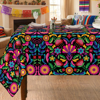JNDJE Mexico Tablecloth 54x54 Inch Square, Halloween Cinco De Mayo Fiesta Decorations for Home Table Cloth, Seasonal Decor Tablecloths Polyester for Picnic Party Supplies