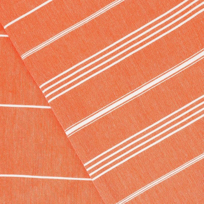 Bersuse Towels Anatolia XL Beach Blanket Throw Blanket Turkish Towel 100% Cotton Extra-Large Quick-Dry Lightweight Premium Peshtemal Towel - 61x82 Inches, Dark Orange (Set of 6)