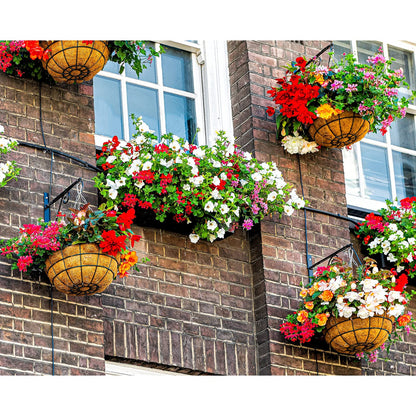 TigeJoy Coco Coir Liners for Hanging Baskets 12inch 4PCS, 100% Natural Coco Fiber Planter Insert, Round Thick Coconut Liners for Garden Plants Flower Vegetable Pot Flowerpot Replacement Liner