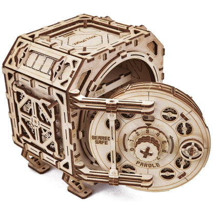 Wood Trick Safe Wooden Model Kit for Adults to Build - DIY Locker Puzzle Box with Combination - Mechanical - Store Your Precious Items - Heavy Duty Design - 3D Wooden Puzzles for Adults