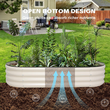 ToBoom Galvanized Raised Garden Bed Kit Outdoor Metal Garden Planter Box for Backyard Gardening, Planting Vegetables, and Patio (59"x23.6"x11.8")