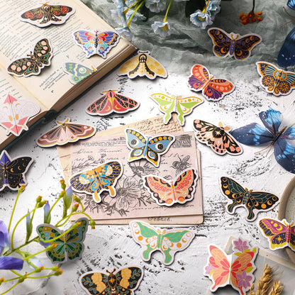 Ireer 60 Pcs Butterfly Magnetic Bookmarks Magnet Butterfly Shape Page Markers Cute Bookmarks Foldable Page Clip for Reading Office Gifts Supplies, 30 Styles