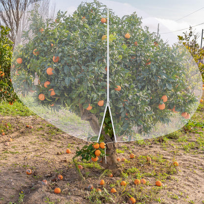 Vincreem 12 x 12 ft Large Fruit Tree Netting for Protecting Fruit from Squirrels Birds Bug Deer & Rat Garden Mesh Netting with Zipper and Drawstring Heavy Duty Tree Covers for Garden Bushes
