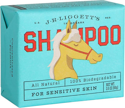 J.R.LIGGETT'S Horse Shampoo Bar, Natural Mane and Tail Cleanser Bar, Hypoallergenic Equine Formula Gently Deep Cleans and Relieves Dry, Sensitive and Itchy Skin, Detergent-Free, 3.5 oz