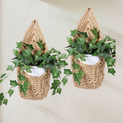 Shineloha 2 Pack 6-inch Hanging Planters for Indoor Plants, Macrame Wall Plant Hanger | Wall Plant Holder, Wall Planters for Indoor Plants (2 Pack, for up to 6 inch Pot)