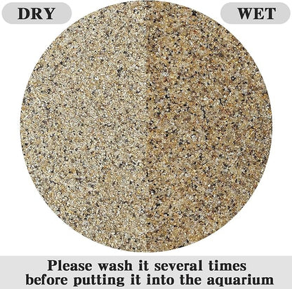 FANTIAN 10 lbs Aquarium Sand, 0.6-1.2 mm Aquarium Substrate for Freshwater Fish Tank. Decorative River Rocks Gravel for Fish Tank, Plants Potted, Fire Pits, Candle, Vase and Crafts