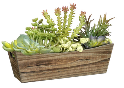 Classic Home & Garden Wood Window Box - Handled Buffalo Brown