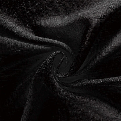 KOUFALL Short Halloween Curtains for Kitchen Bathroom Window,Short Black Sheer Gothic Curtains for Bedroom