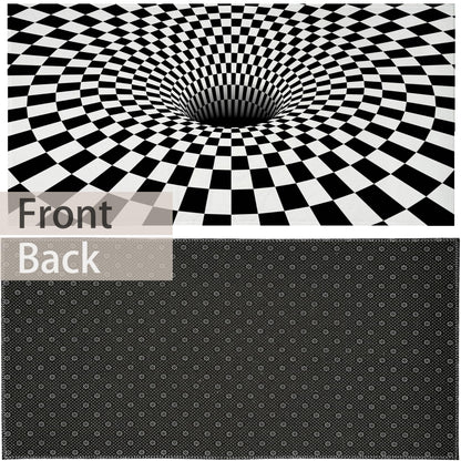 TUBAMQ Welcome 3D Vortex Doormat Indoor Outdoor Patio Optical Illusion Door Mats Non-Slip Entrance Mat for Home,Outside Entry,Yard,Floor,Patio 17x30INCH