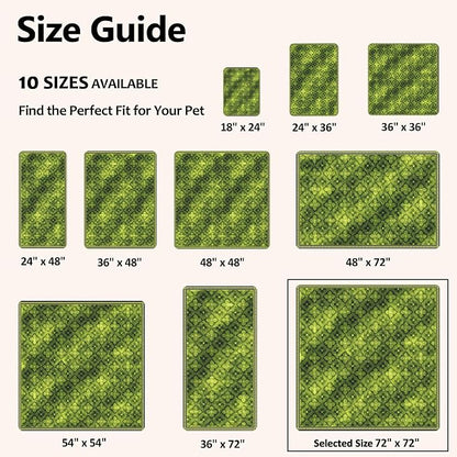 Washable Pee Pads for Dogs, Reusable Puppy Potty Training Pads, Ultra-Absorbent Thick Waterproof Leak-Proof Non-Slip Pads & Mat for Crate, Playpen, Floor, Whelping & Housebreaking , 1 Pack 72"x72"