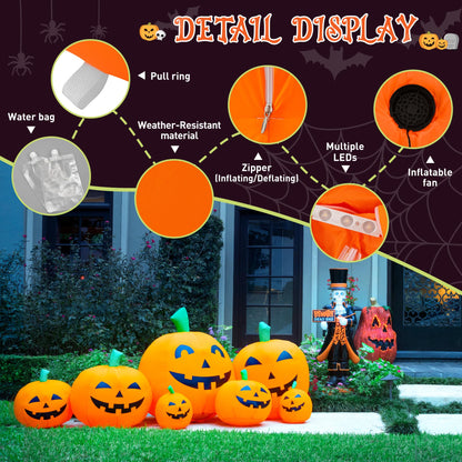 TISEJOY 7.5FT Halloween Inflatables Outdoor Decorations Pumpkin, Halloween Decorations Blow Ups Pumpkin Decor for Yard,Party,Garden