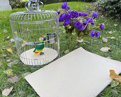 Gravel Paper for Bird Cage,BirdCage Liner Papers Cuttable Gravel Liner Sea Sand Paper Pet Animal Cages Cushion Great for Hard-Billed Birds Parrot | Clean Safe & Aids in Digestion (8 PCS - 17" x 11")
